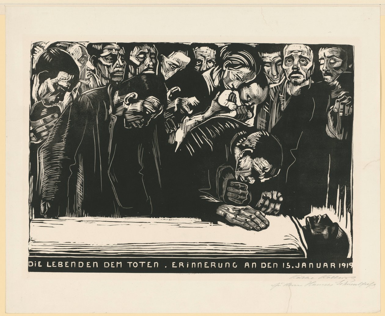 Minnesblad för Karl Liebknecht (3:e och slutgiltiga versionen, 6:e utgåvan) av Käthe Kollwitz