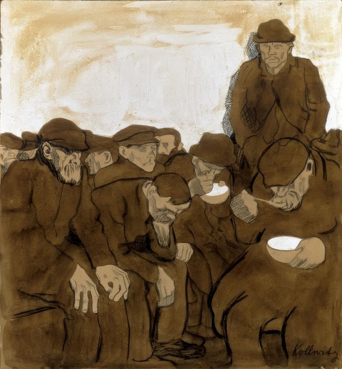 I uppvärmningshallarna av Käthe Kollwitz