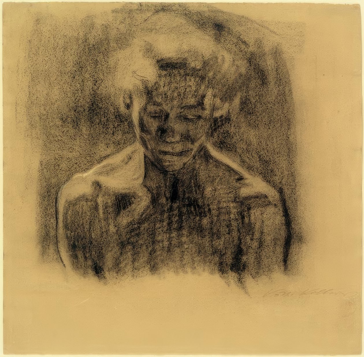 K. Kollwitz, kvinnlig halvnaken av Käthe Kollwitz