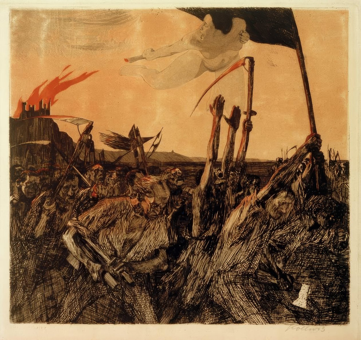 Käthe Kollwitz, upplopp av Käthe Kollwitz