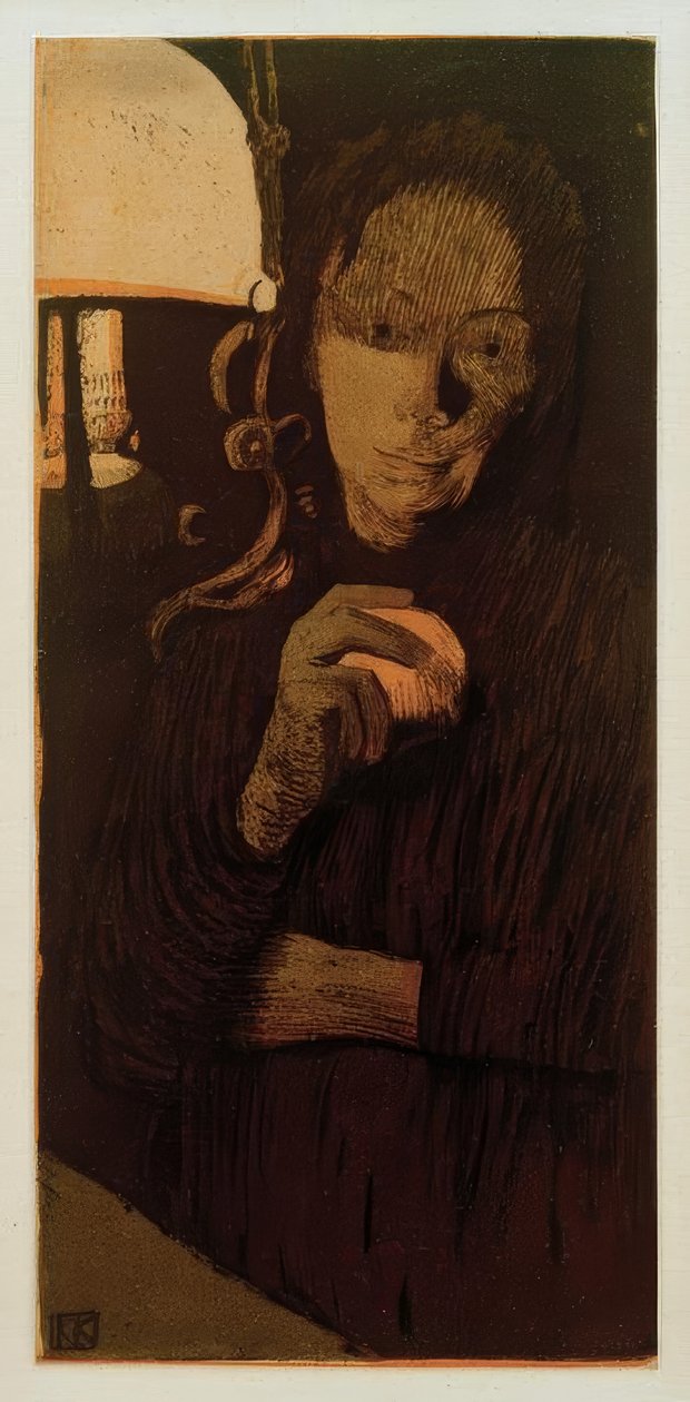 Käthe Kollwitz, kvinna med apelsin / 1901 av Käthe Kollwitz