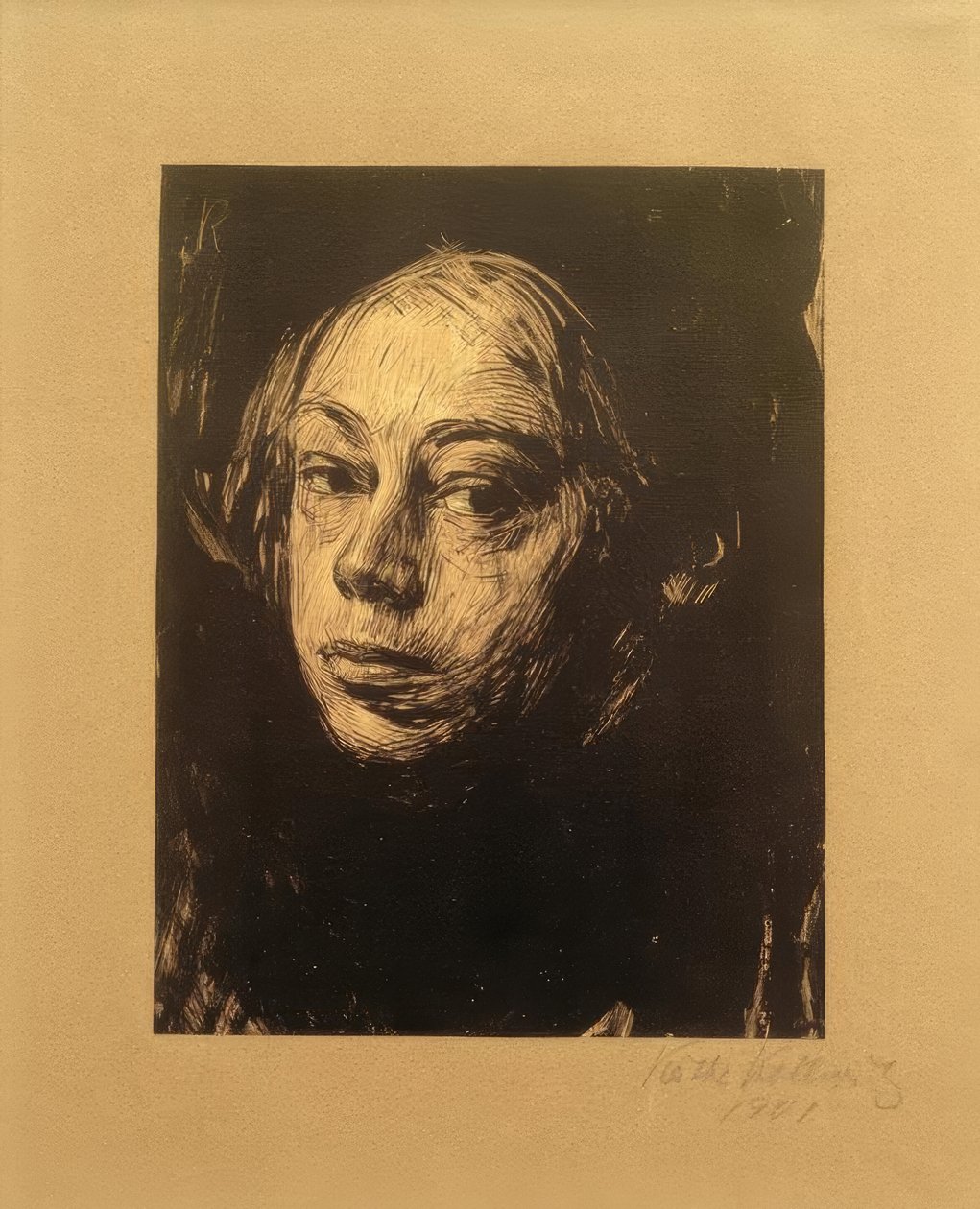 Käthe Kollwitz / Självporträtt 1901 av Käthe Kollwitz