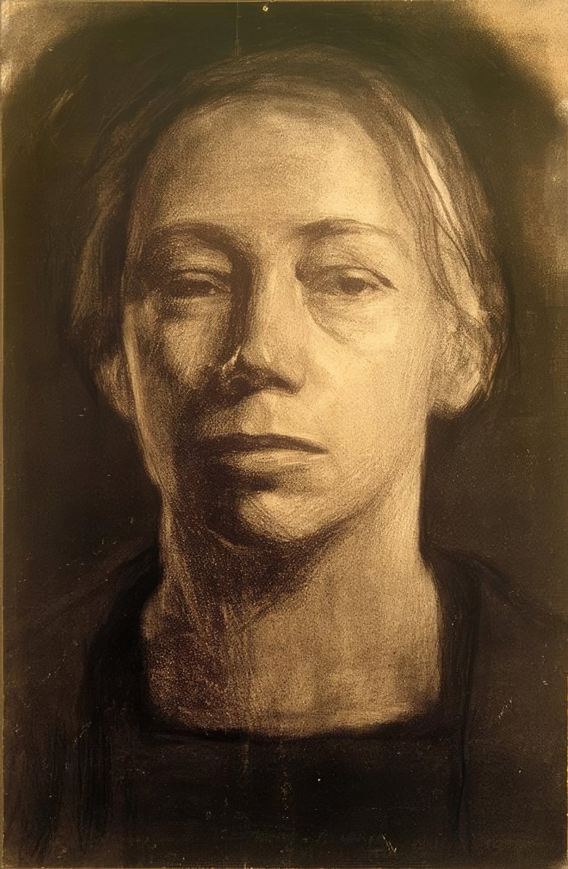 Käthe Kollwitz, självporträtt 1904 av Käthe Kollwitz