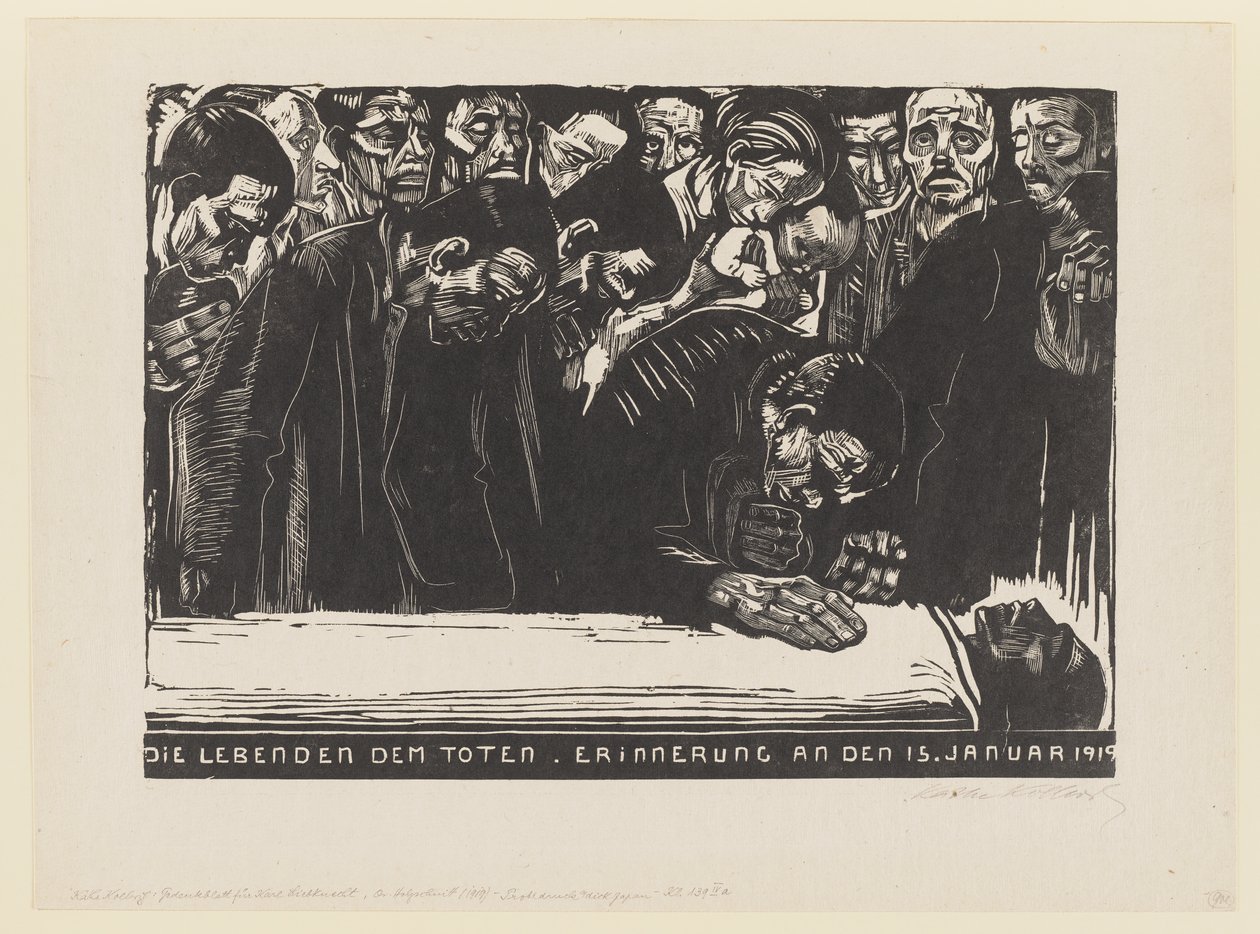Minnestryck för Karl Liebknecht av Käthe Kollwitz
