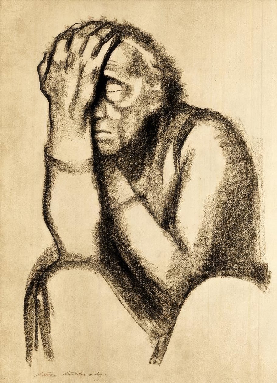Omtänksam kvinna av Käthe Kollwitz