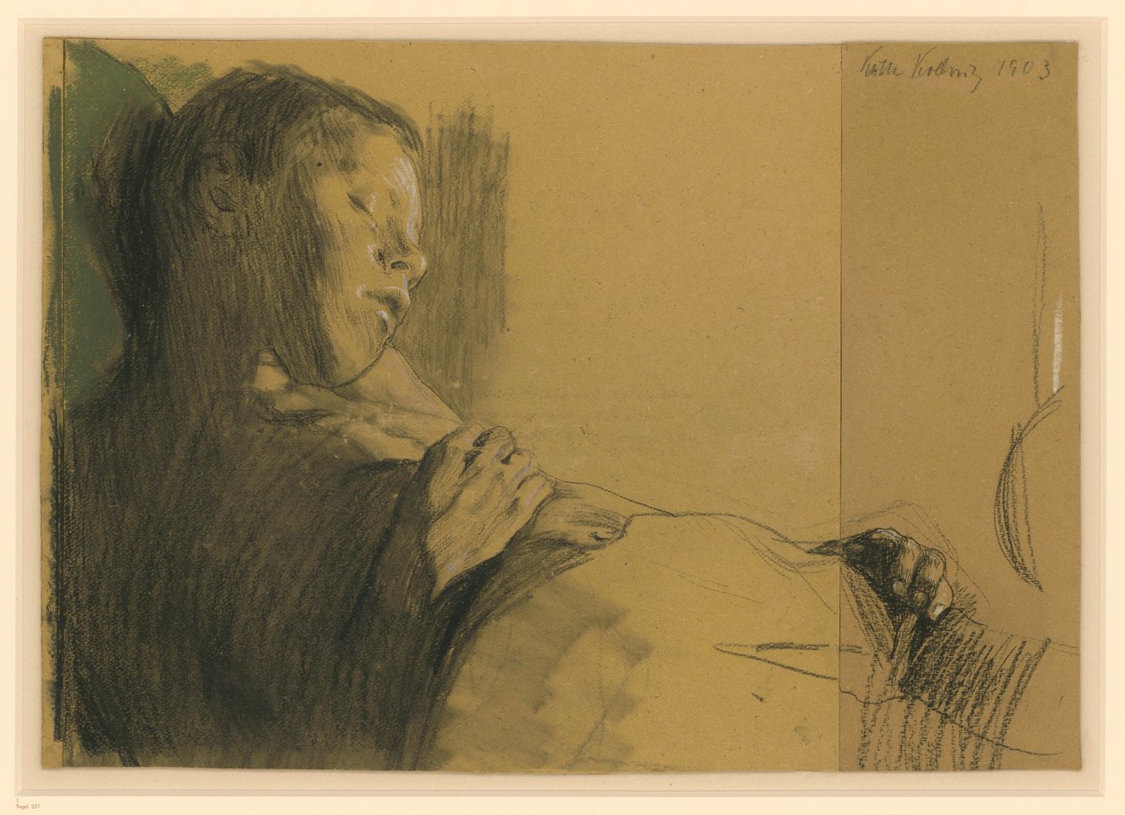 Schlafender Knabe (Das tote Kind) av Käthe Kollwitz