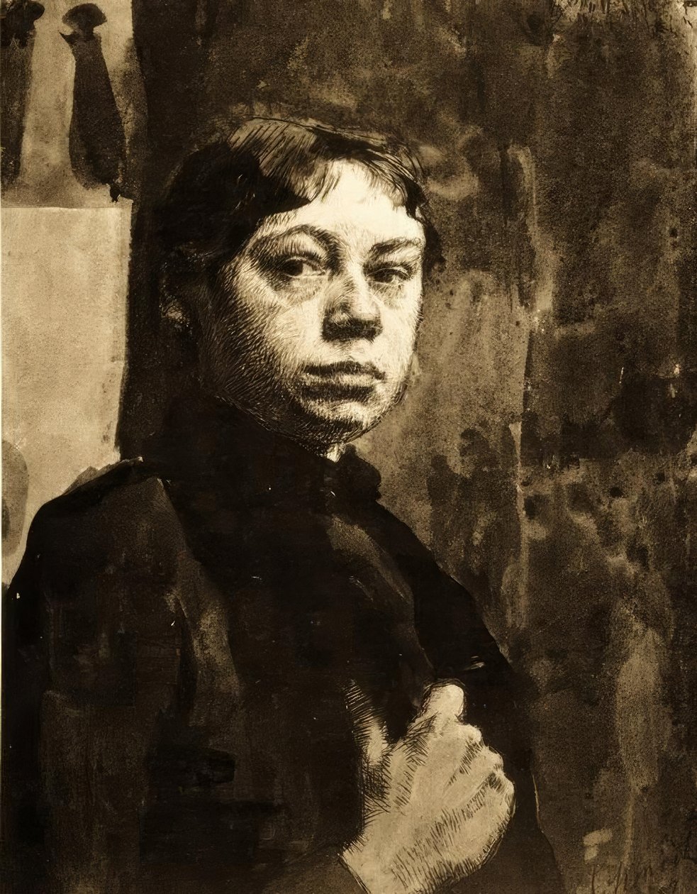 Självporträtt av Käthe Kollwitz