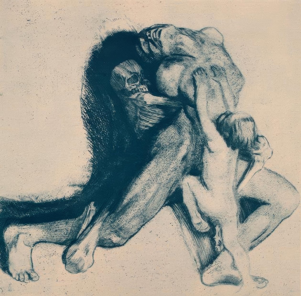 Döden och hustru av Käthe Kollwitz