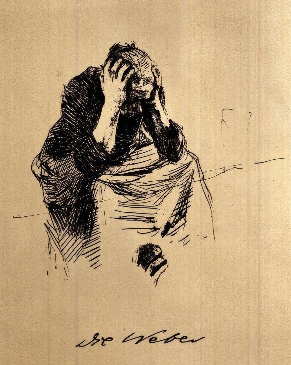 Sörjande kvinna av Käthe Kollwitz