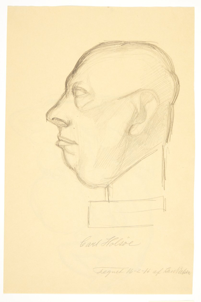 Porträtt av målaren Carl Holsøe (1863-1935) av Kai Nielsen