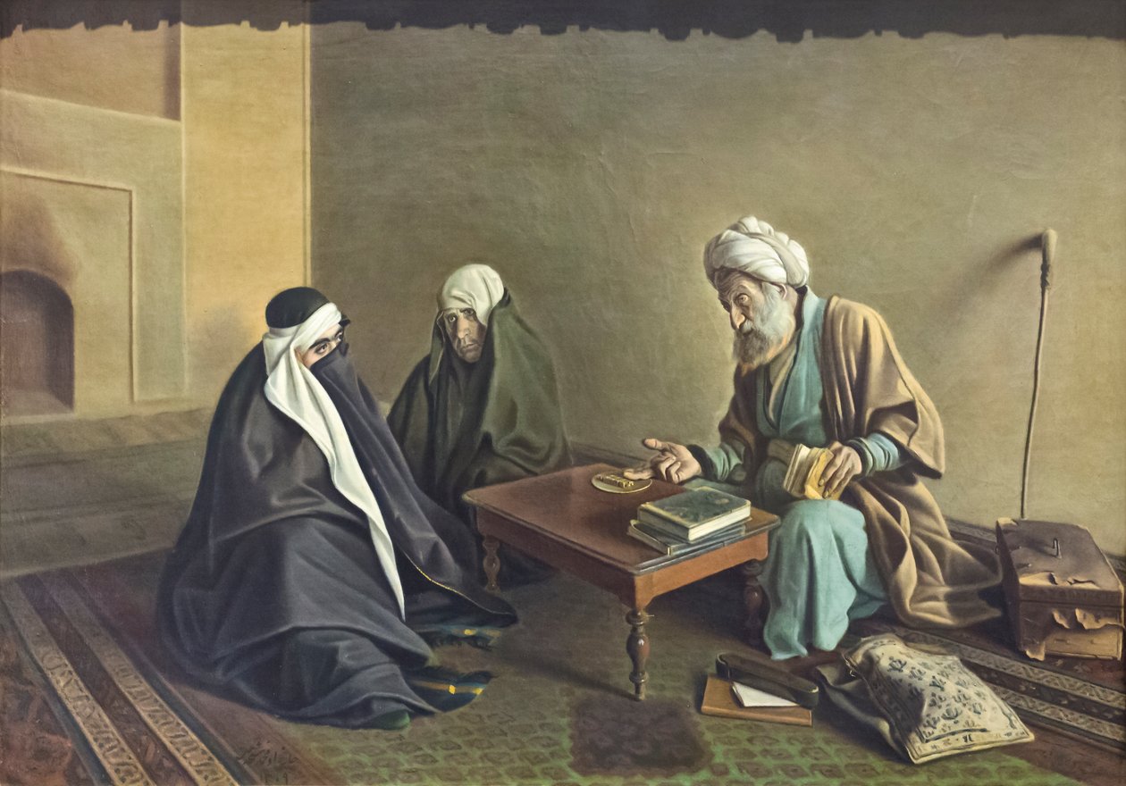 Spåkvinnan, Kamal-ol-Molk, olja på duk, konstmuseum, Sa