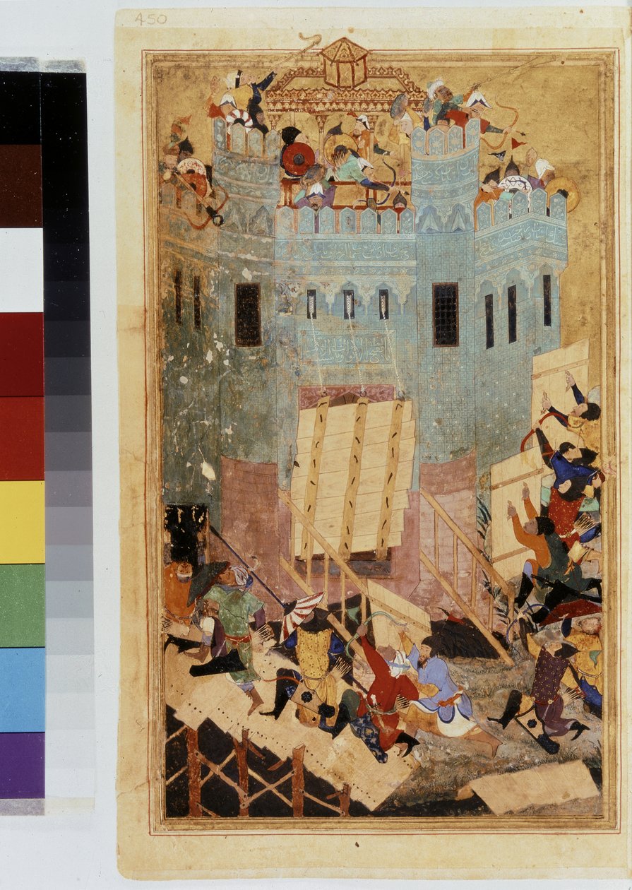TIMUR (Tamerlane): Timur belägrar Hospitalers slott i Smyrna 1402 av Kamal ud Din Behzad