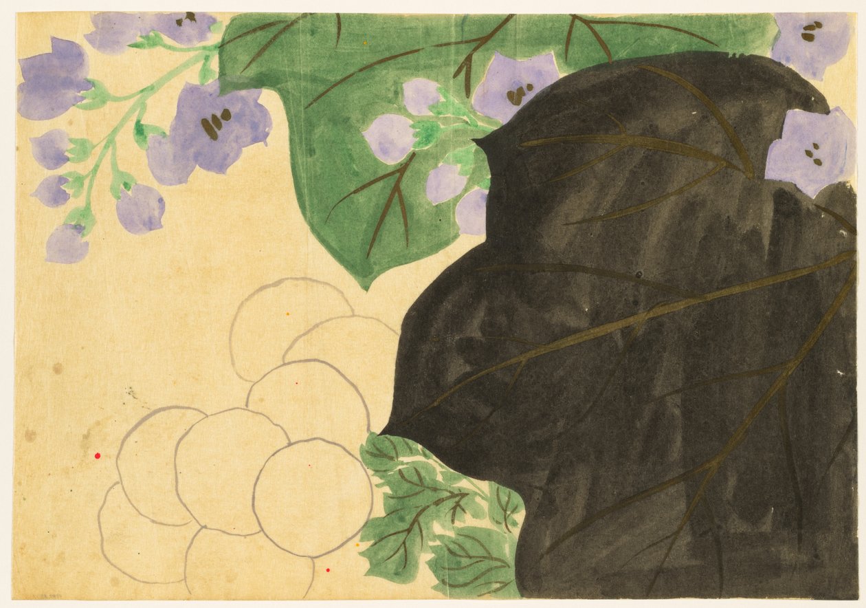 Blommor i hundra världar (Momoyogusa): Chrysanthemum och Paulownia (Kikukiri) av Kamisaka Sekka