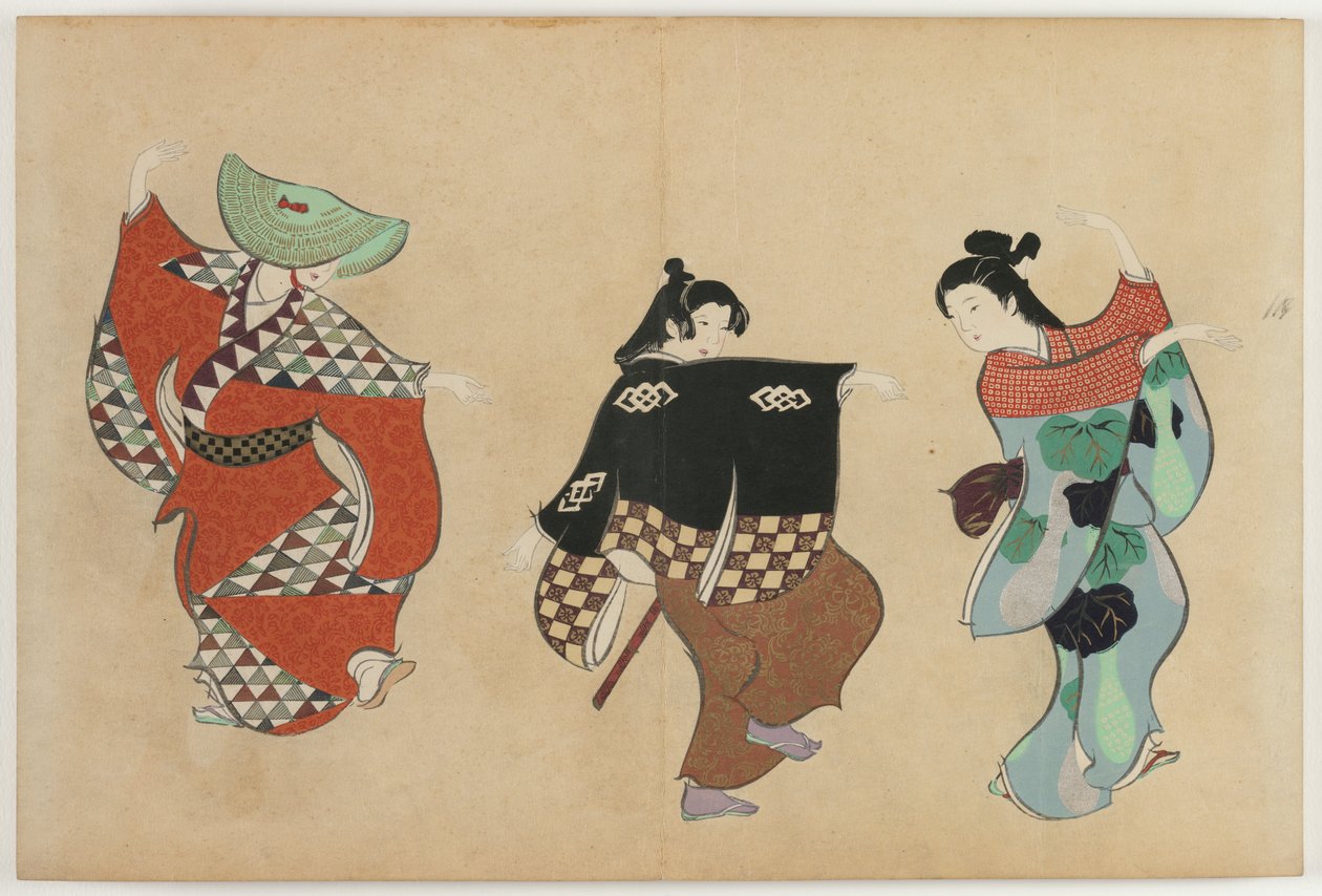 Flowers of a Hundred Worlds (Momoyogusa): Dancing (Odori) av Kamisaka Sekka