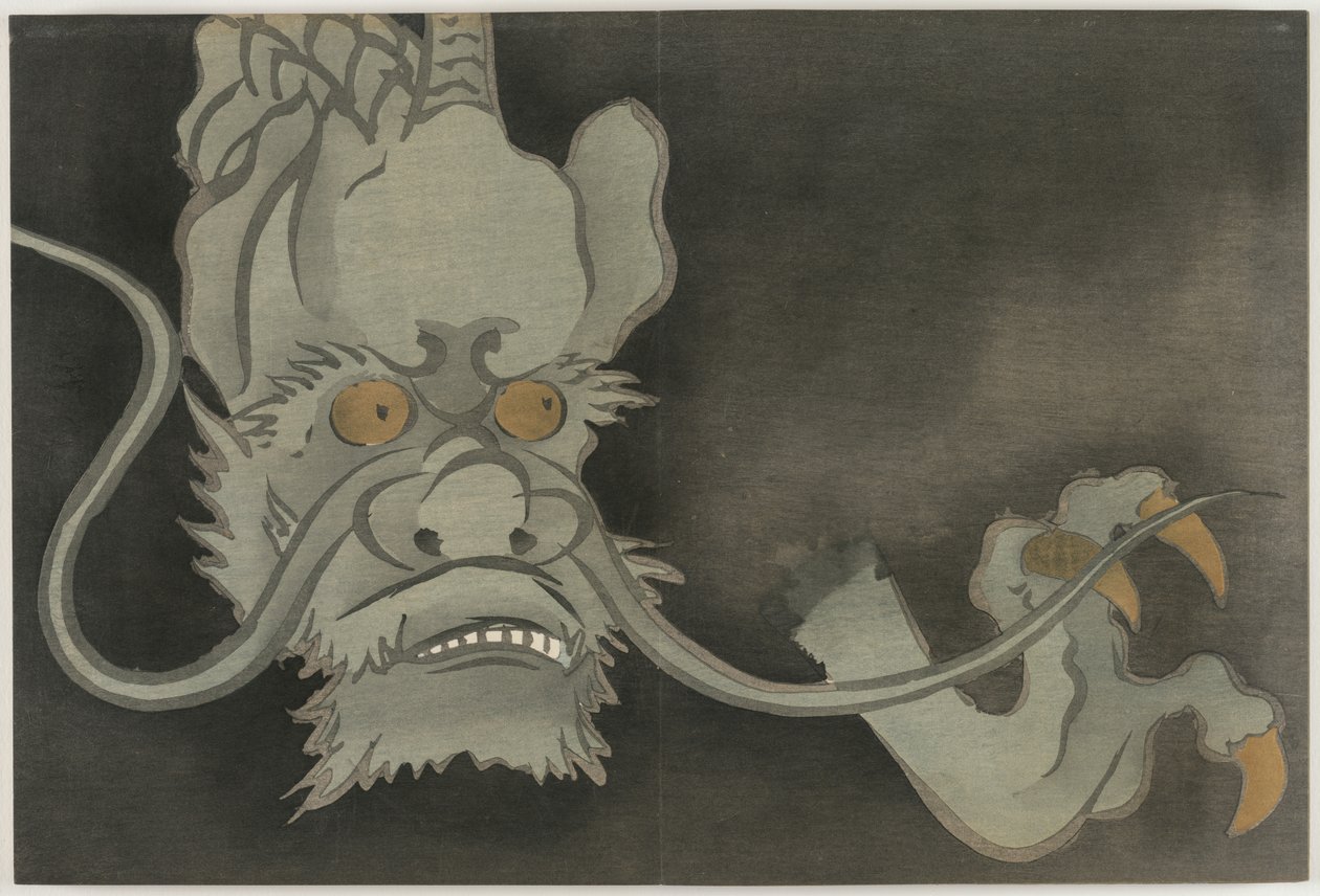 Flowers of a Hundred Worlds (Momoyogusa): Dragon (Ryū) av Kamisaka Sekka