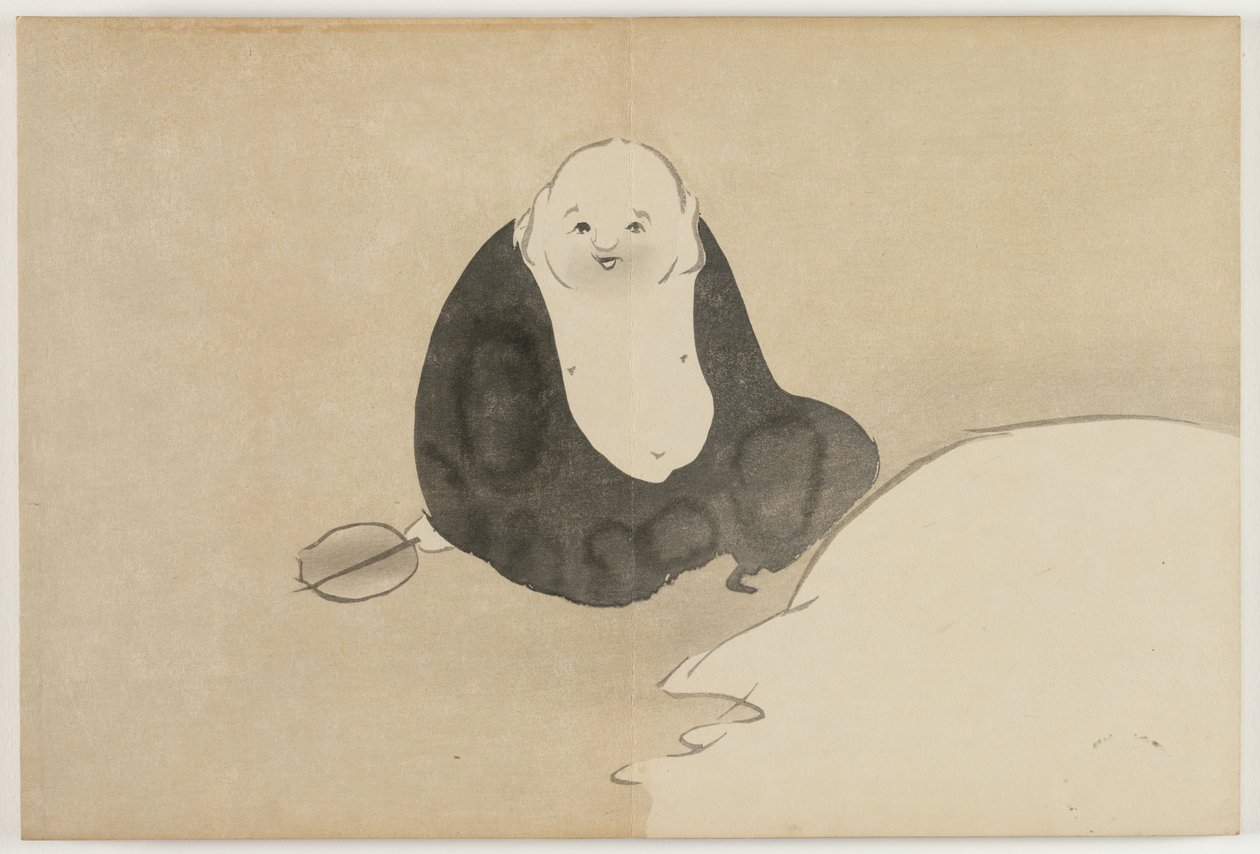 Fowlers of Fundred worlds (Momoyogusa): Hotei av Kamisaka Sekka