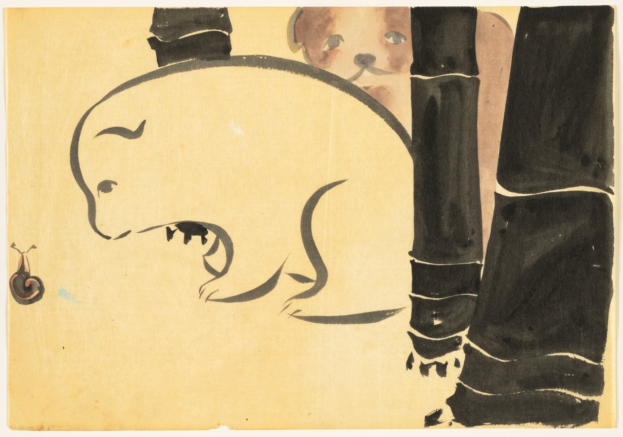 Flowers of a Hundred Worlds (Momoyogusa): Valpar (Enokoro) av Kamisaka Sekka