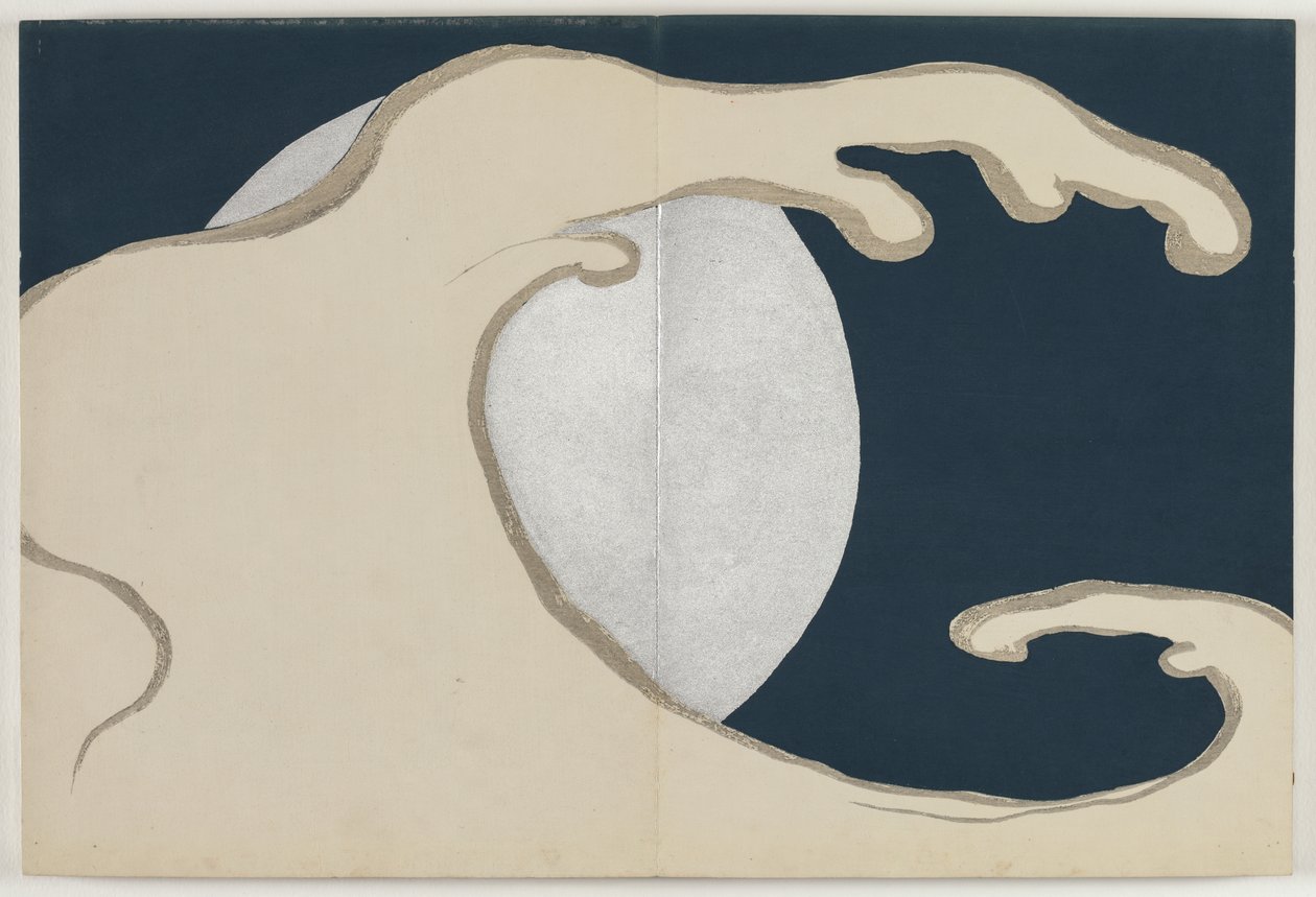 Flowers of a Hundred Worlds (Momoyogusa): Rising Waves (Tachinami) av Kamisaka Sekka
