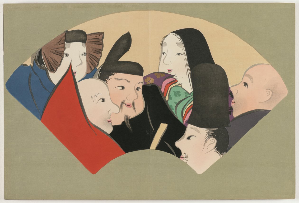 Flowers of a Hundred Worlds (Momoyogusa): Sex Poetic Immortals (Rokkasen) av Kamisaka Sekka