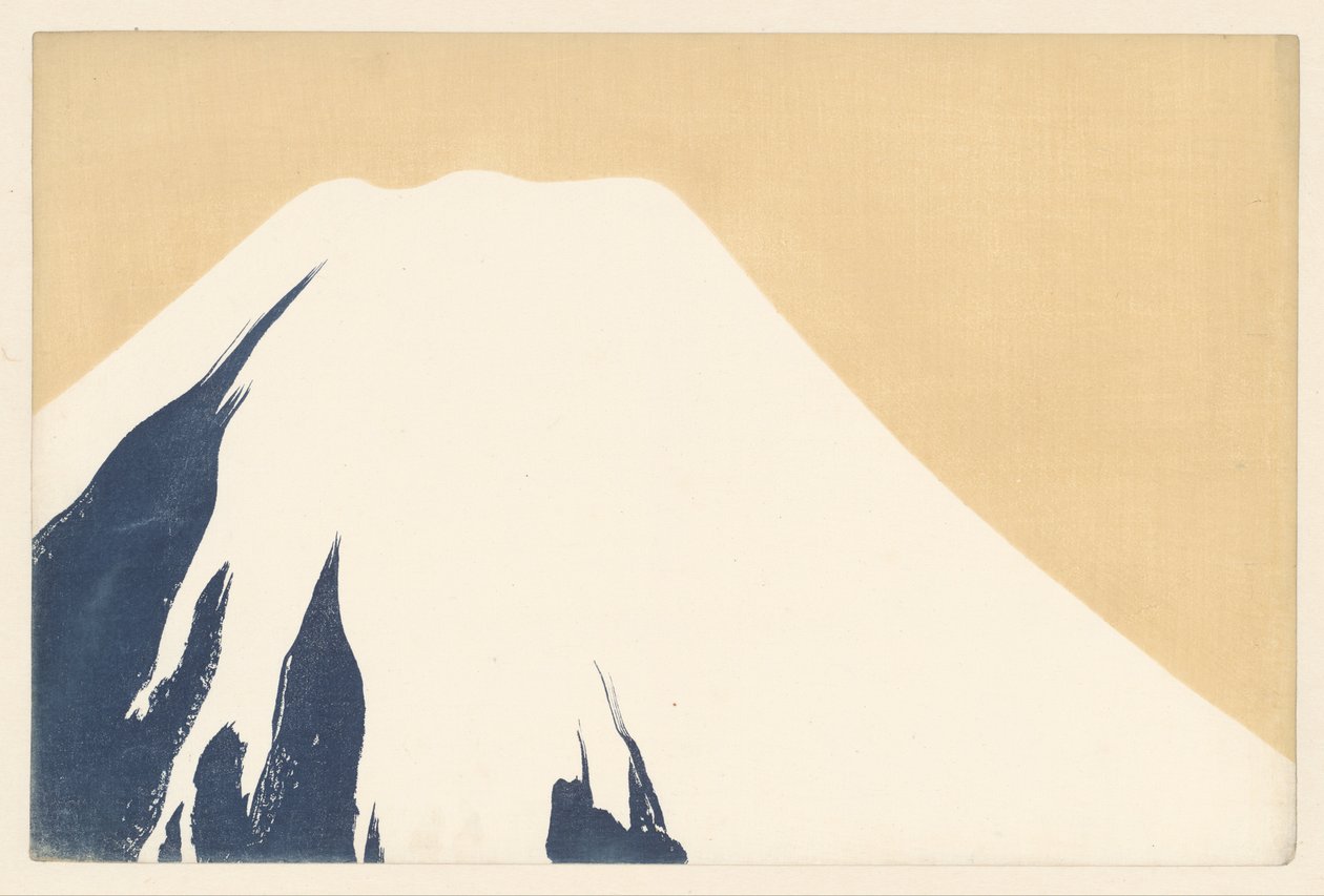 Mount Fuji, 1909 (träblocktryck) av Kamisaka Sekka