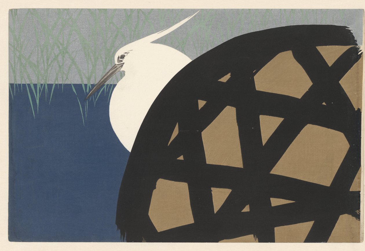 White Heron av Kamisaka Sekka