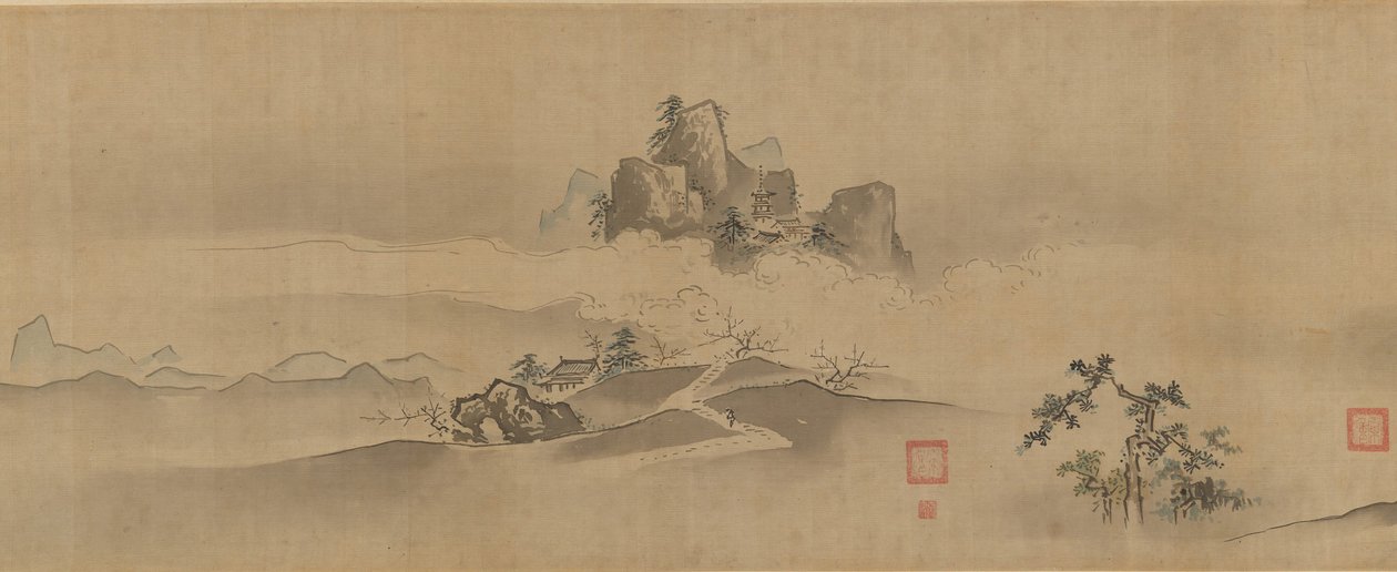 Kinas landskap: åtta vyer över floderna Xiao och Xiang, 1600-1700-talet. av Kanô Yôboku Tsunenobu