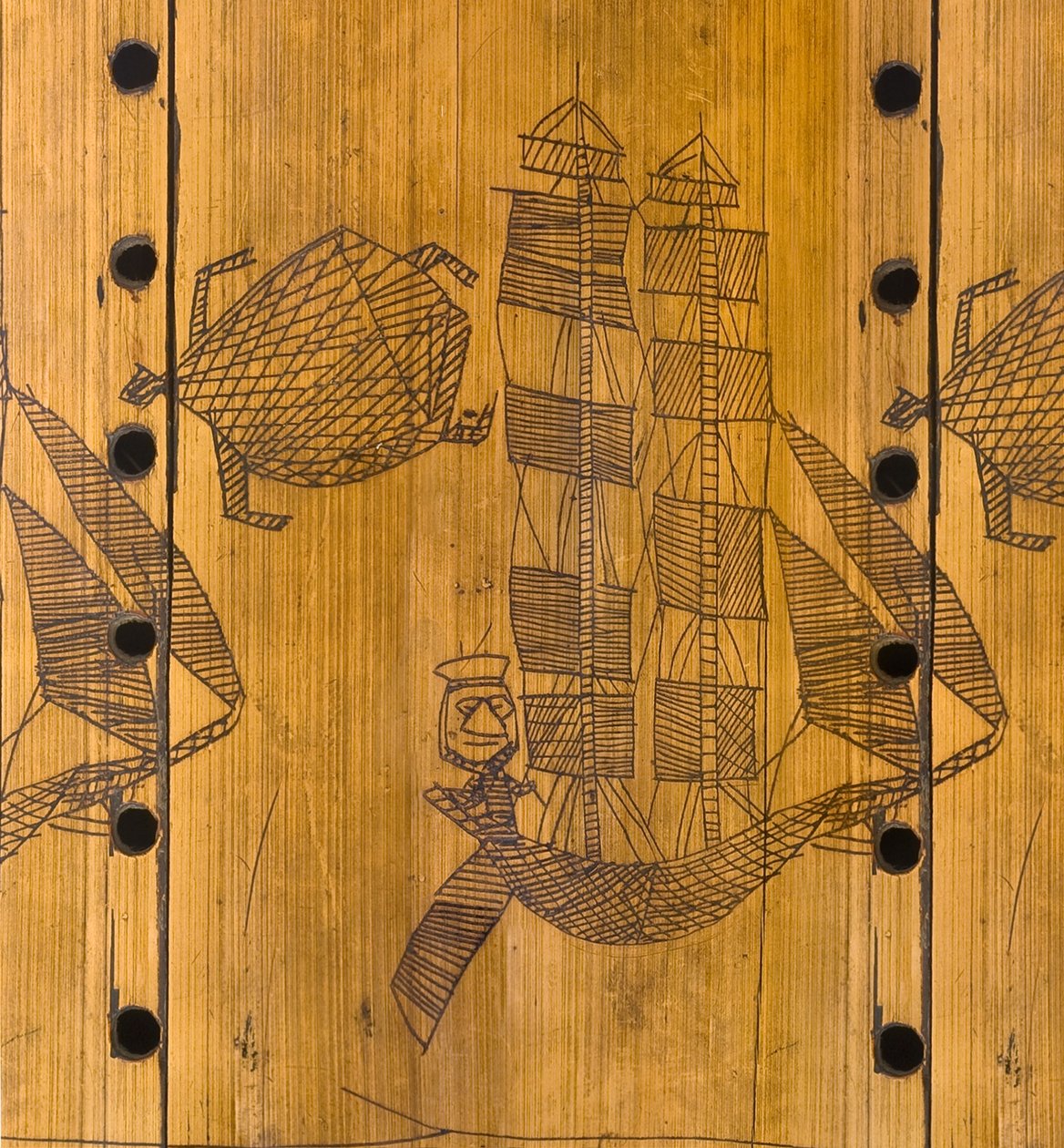 Flöjt (bambu) av Kanak culture