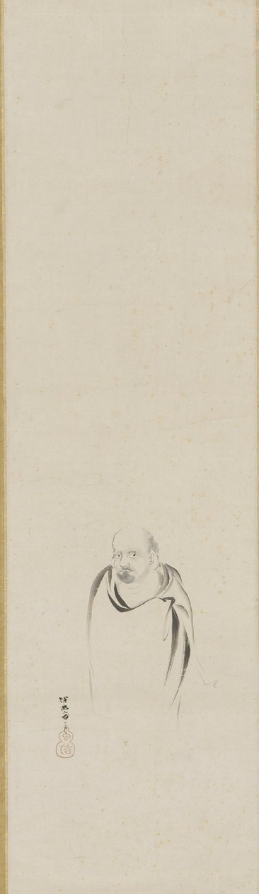 Bodhidharma, Edo-perioden (bläck på papper) av Kanō Tan’yū