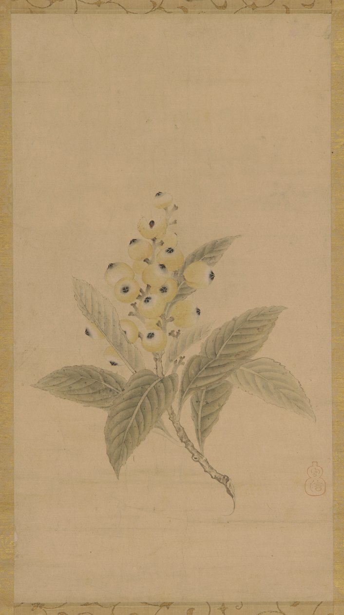 En gren av Medlars, Edo -perioden, 1600 -talet. av Kanō Tan’yū