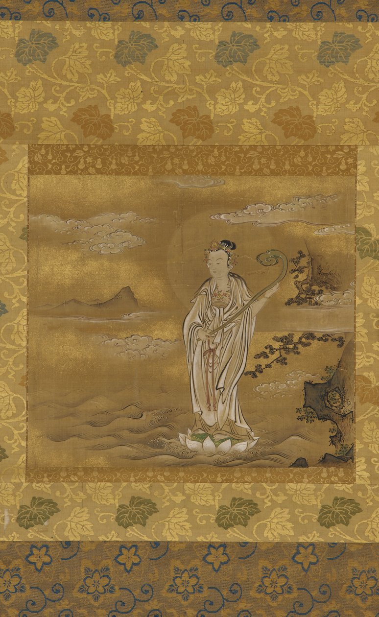 Bodhisattva korsar havet, Edo-perioden, 1600-talet. av Kanō Tan’yū