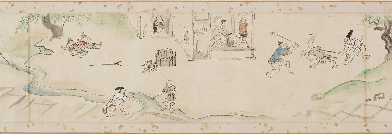Mirakel utförda av bodhisattvan Jizo kopia av ett avsnitt av en handrulla, Edo-perioden, 1627. av Kanō Tan’yū