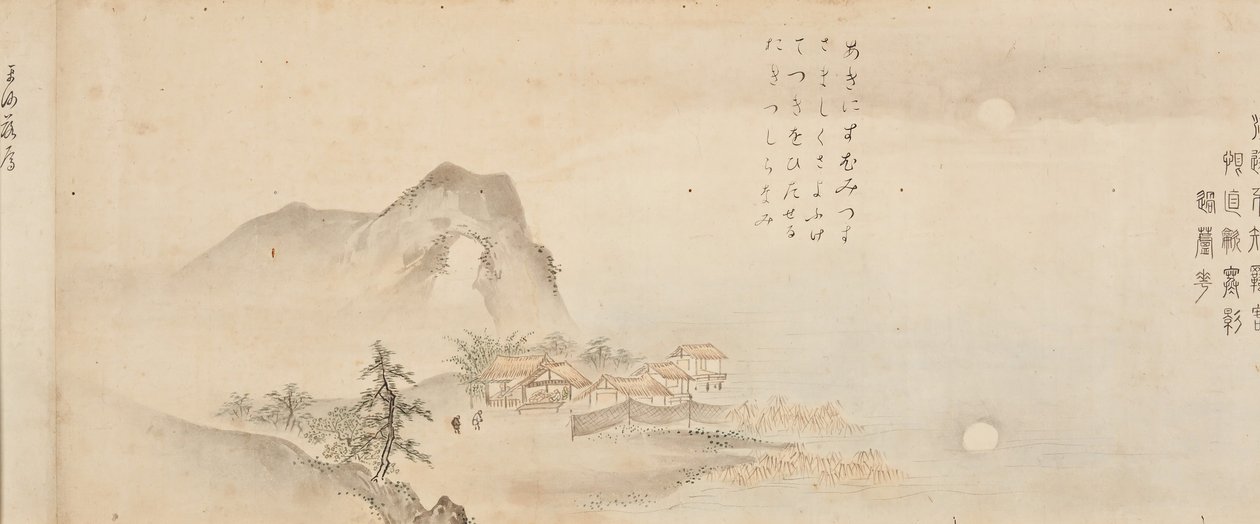 Åtta utsikter över floderna Xiao och Xiang, 1675. av Kano Toun