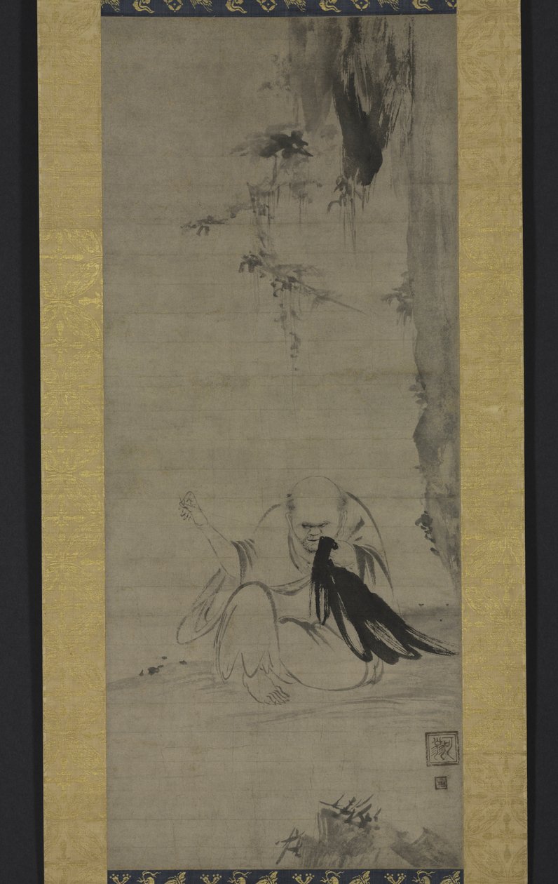 Choyo: Monk Sewing under Morning Sun, c.1350 eller tidigare av Kaō