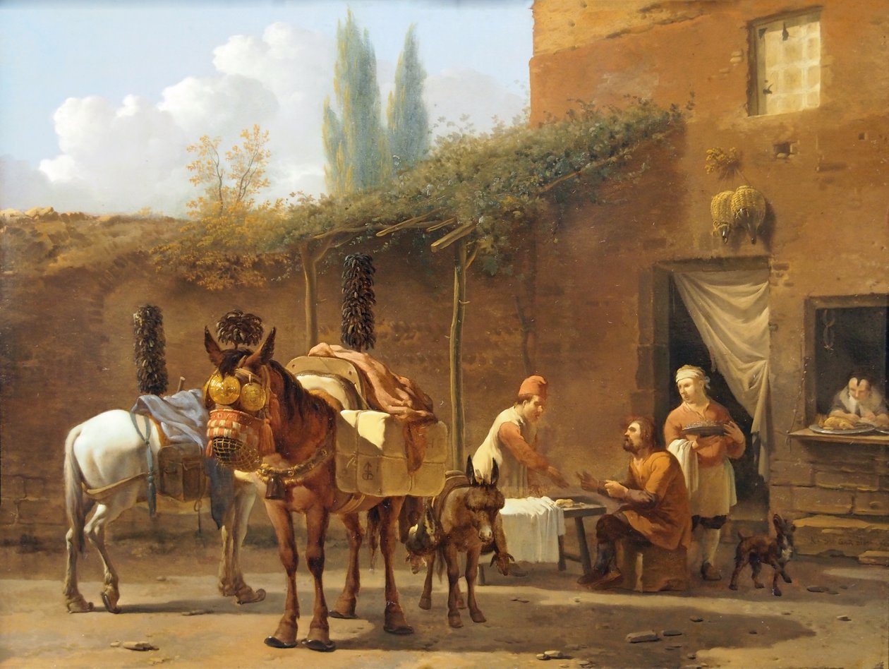 Muleteers på ett värdshus av Karel Dujardin