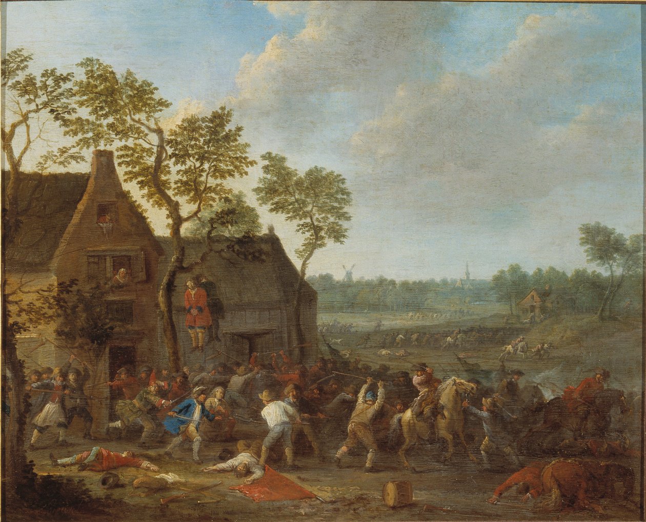 Gårdsrån, ca. 1710. av Karel Breydel