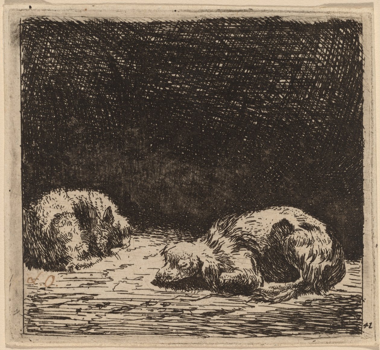 Hund och katt av Karel Dujardin