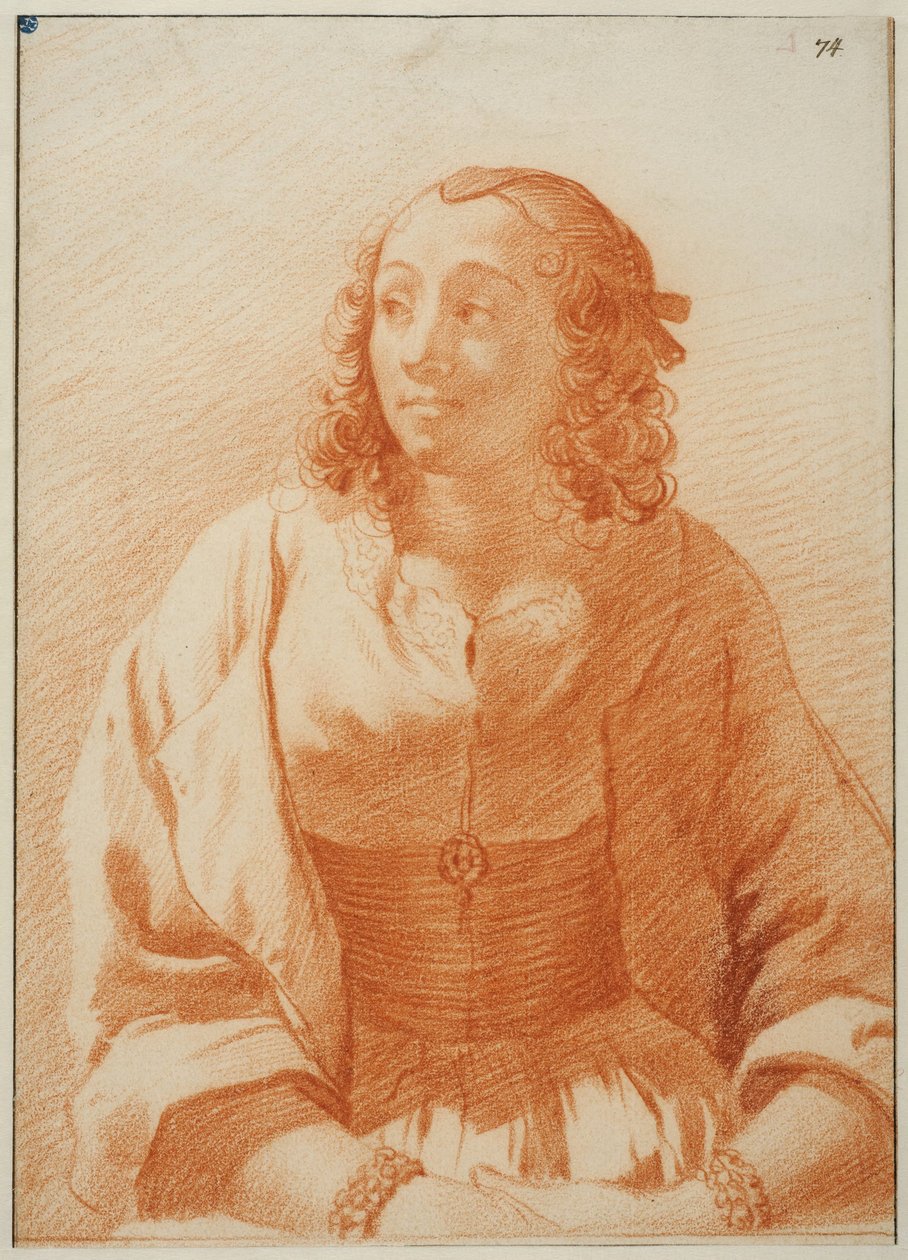 Porträt einer jungen Frau av Karel Dujardin