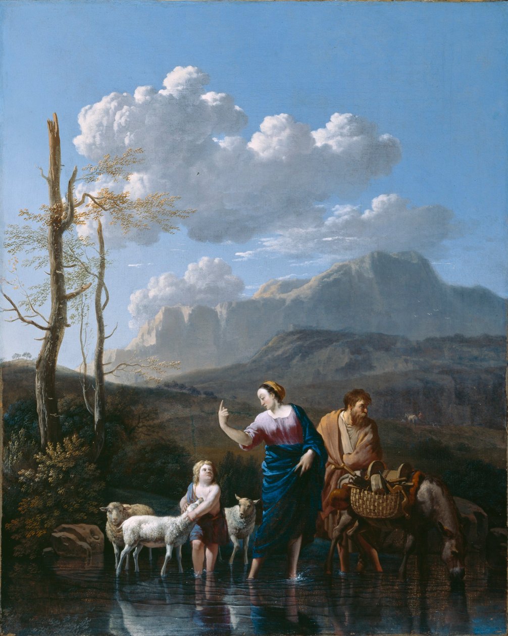 Den heliga familjens återkomst från Egypten av Karel Dujardin