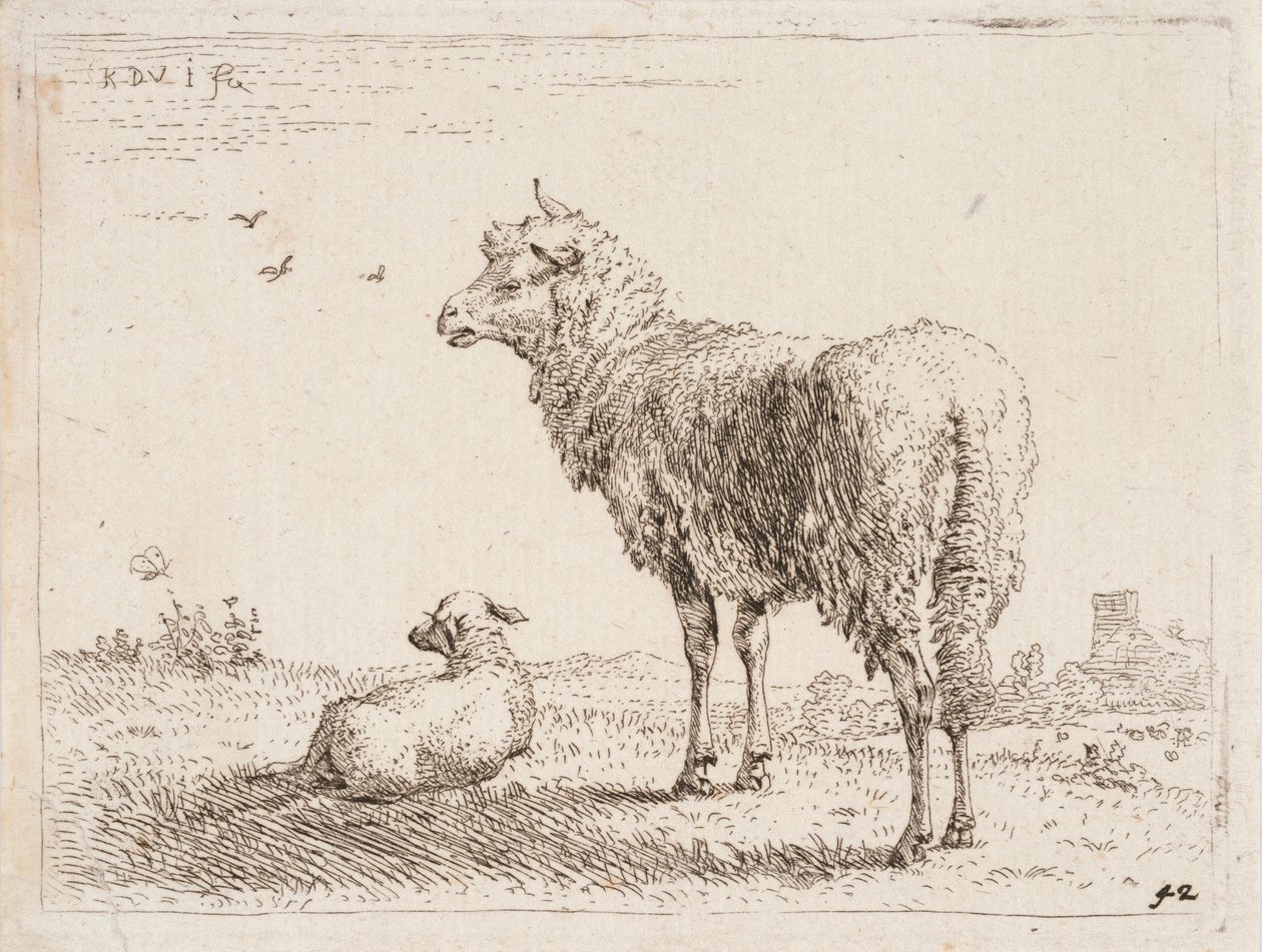 Får med lamm av Karel Dujardin
