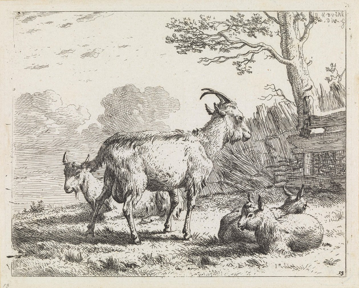 Fyra getter av Karel Dujardin