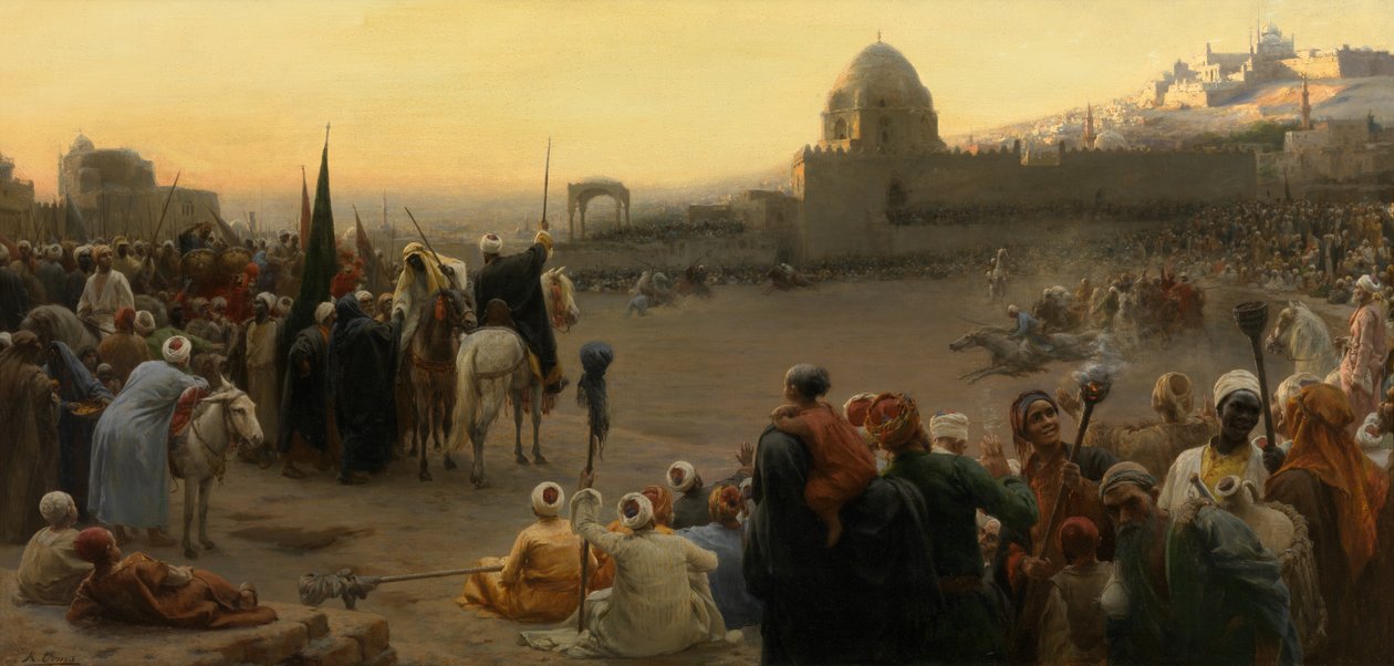 Fantasi i Egypten (olja på duk) av Karel Ooms