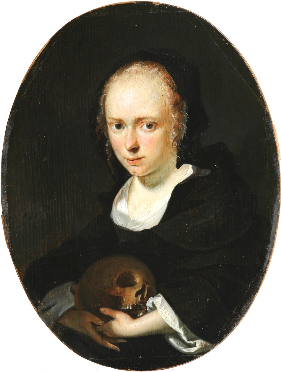 Porträtt av Cornelia Bouwers, konstnärens hustru av Karel Slabbaert