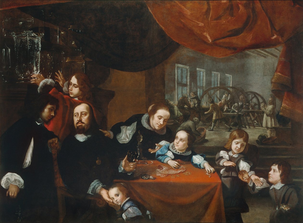 Familjen till ädelstenssliparen Dionysius Miseroni av Karel Škréta