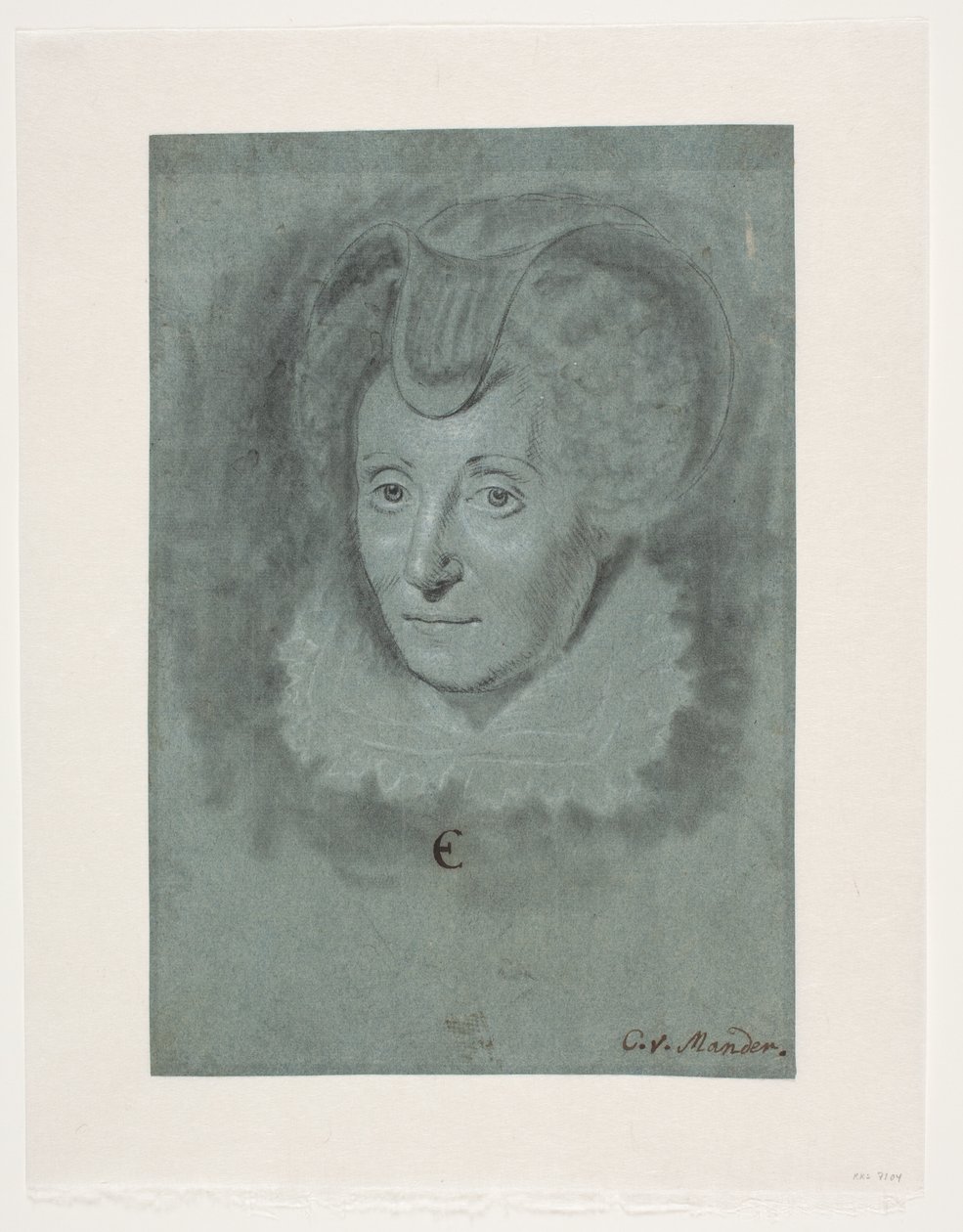 Damens porträtt. Louise de Coligny. av Karel van III Mander