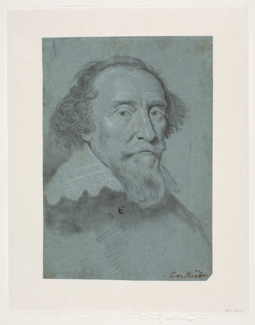 Manligt porträtt. Henrik, greve av Bergh. av Karel van III Mander