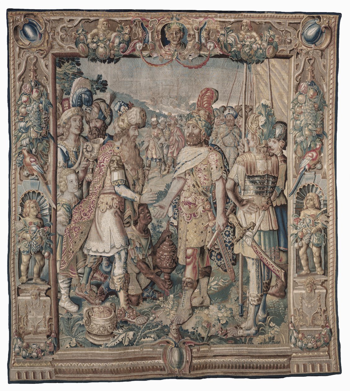 Antonius vinner den enda romerska segern över partherna; gobeläng av Karel van II Mander