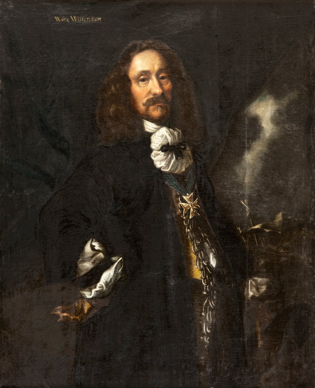 Porträtt av amiral Witte Corneliszoon de With 1599-1658, ca 1657-1658. av Karel van Mander III