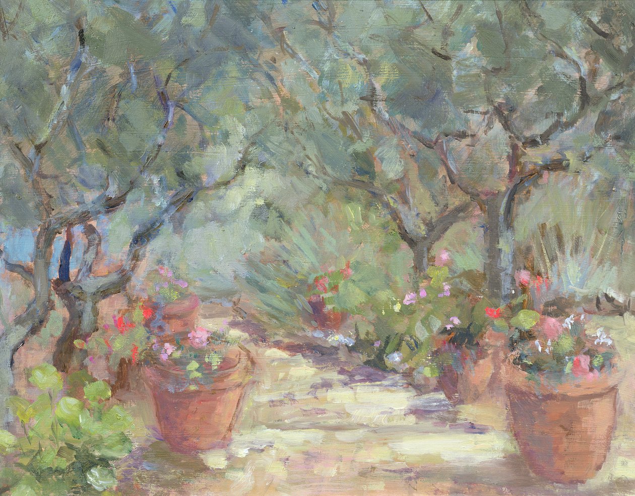 Trädgård i Porto Ercole, Italien, 1996 av Karen Armitage