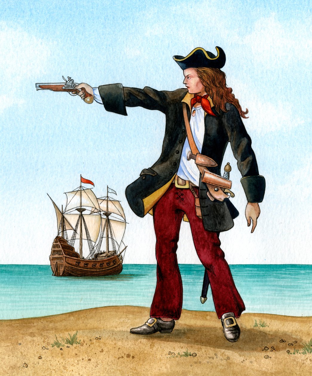 Anne Bonny, c1698, irländsk pirat. av Karen Humpage