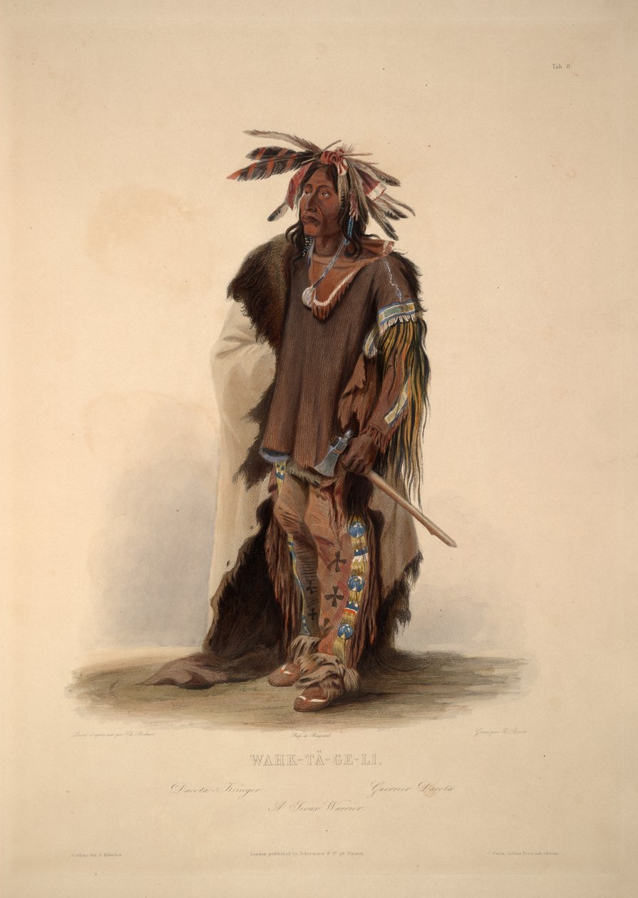 A Sioux warrior av Karl Bodmer